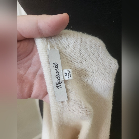 Madewell Soft Knit Long Cozy White Cardigan with Pockets XS - Picture 2 of 13